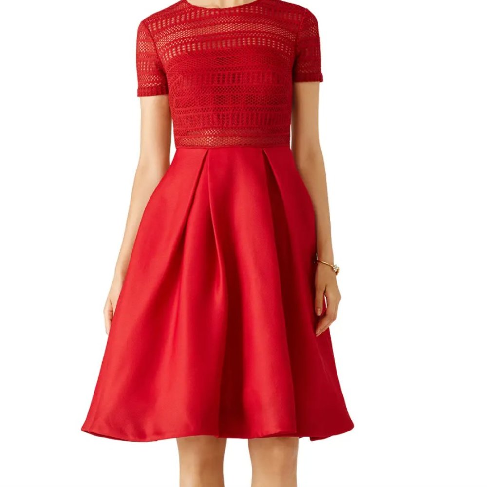 Monique Lhuillier Red Ballerina Dress
